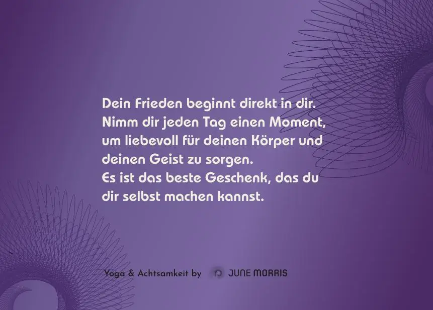 Postkarte Yoga und Achtsamkeit June Morris